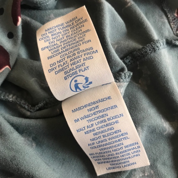 Boden Sylvia Dress US 10L tall Floral Jersey Knit Wrap Blue green midi stretchy - Picture 8 of 8